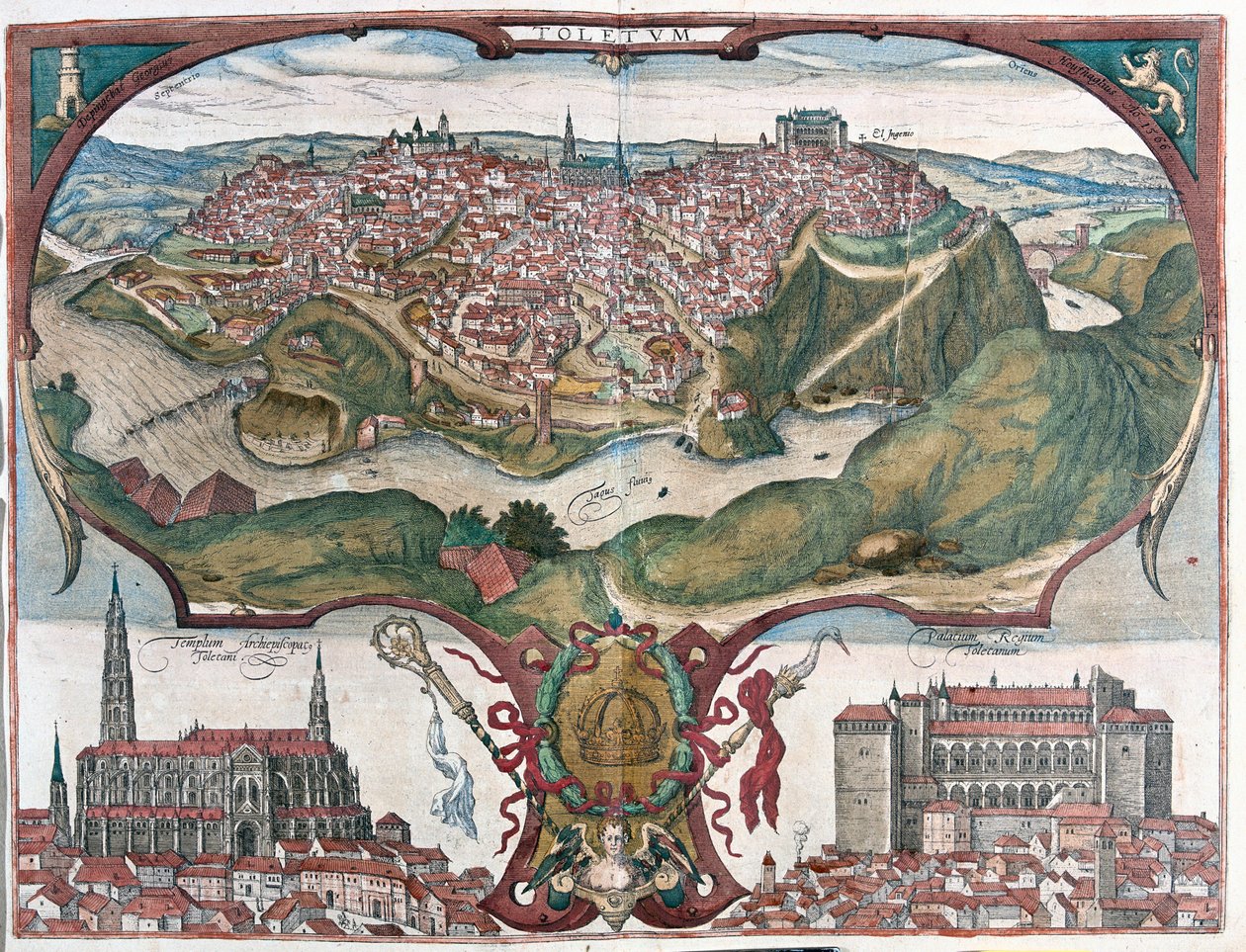 Tolède, Espagne - dans "Civitates Orbis Terrarum" de Georg Braun, Cologne 1617 - Georg Braun