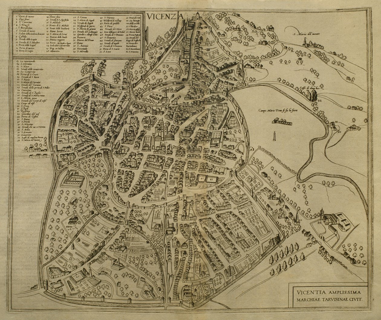 Carte de Vicenza, illustration de 