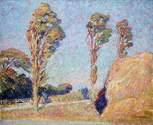 Peupliers dans le vent - Georg Burmester