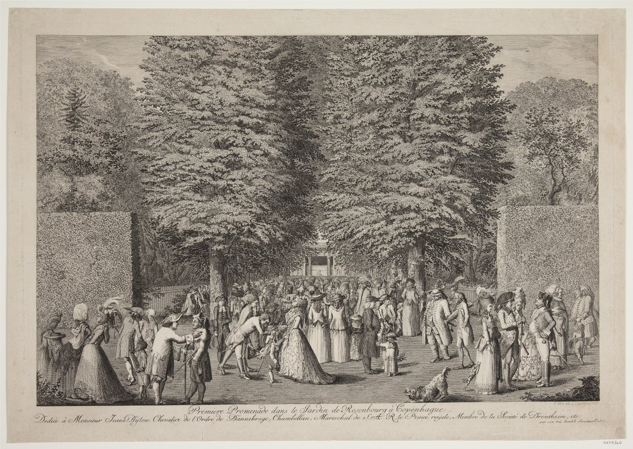 Première promenade dans le Jardin de Rosenburg à Copenhague - Georg Christian Schule