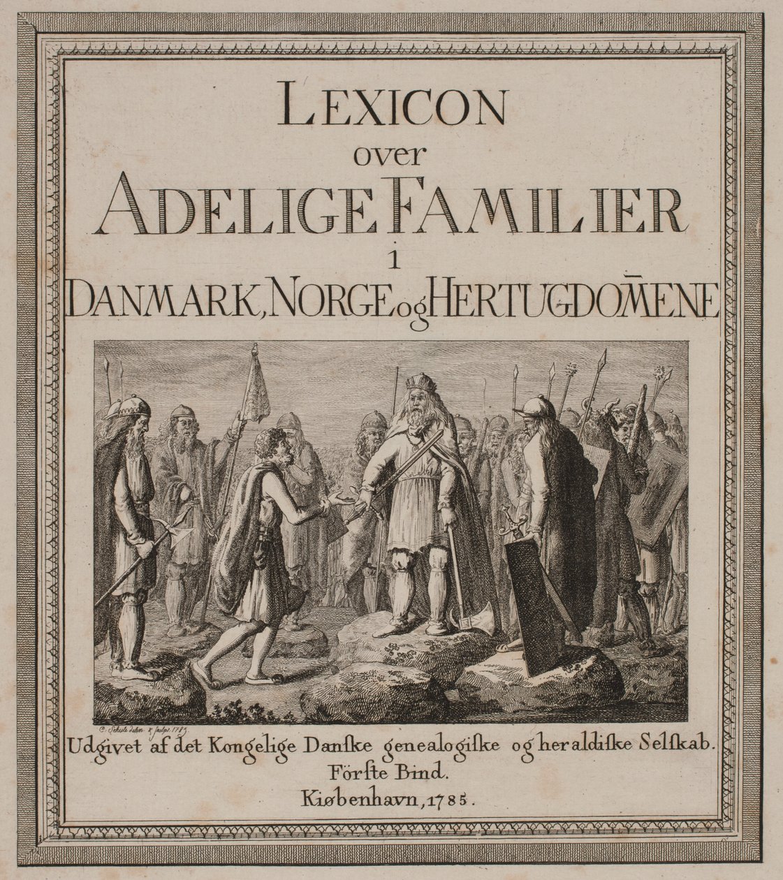 Page de titre pour "Lexicon over adelige Familier i Danmark, Norge og Hertugdømmerne" - Georg Christian Schule