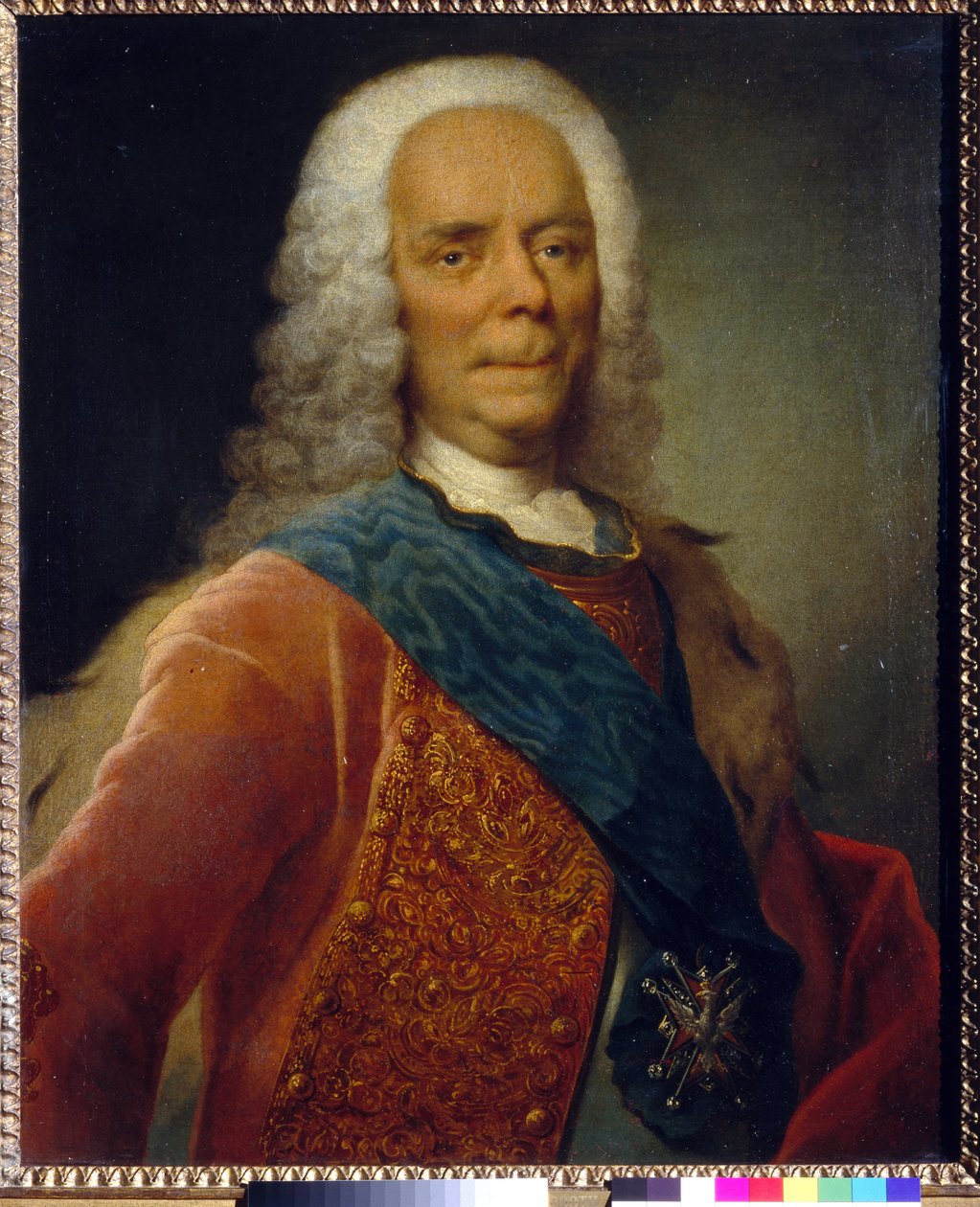 Portrait du prince Vasili Vladimirovich Dolgorukov (1667-1746) (détail) - Georg Christoph Grooth