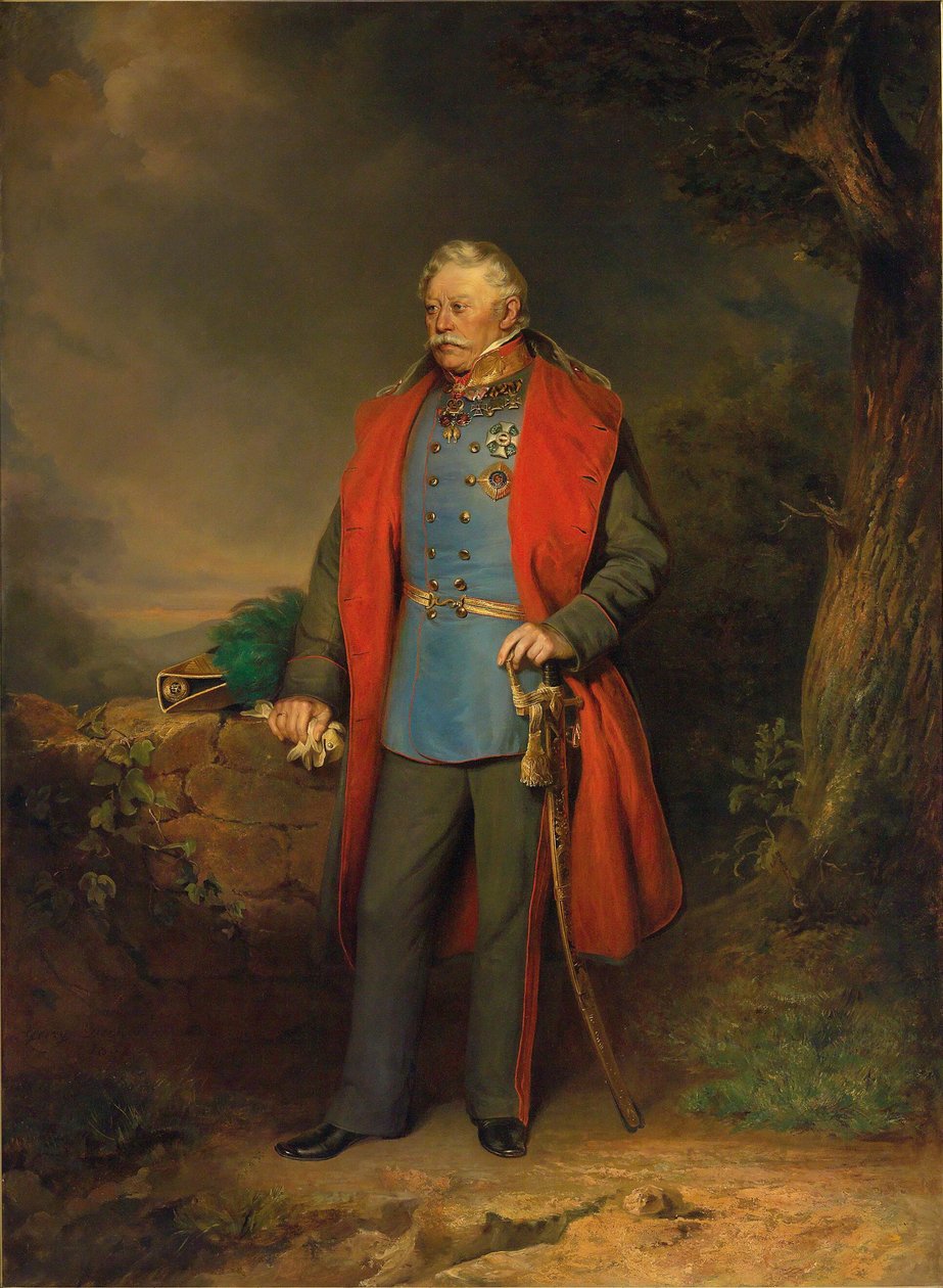 Maréchal comte Johann Joseph Wenzel Radetzky de Radetz, portrait en pied - Georg Decker
