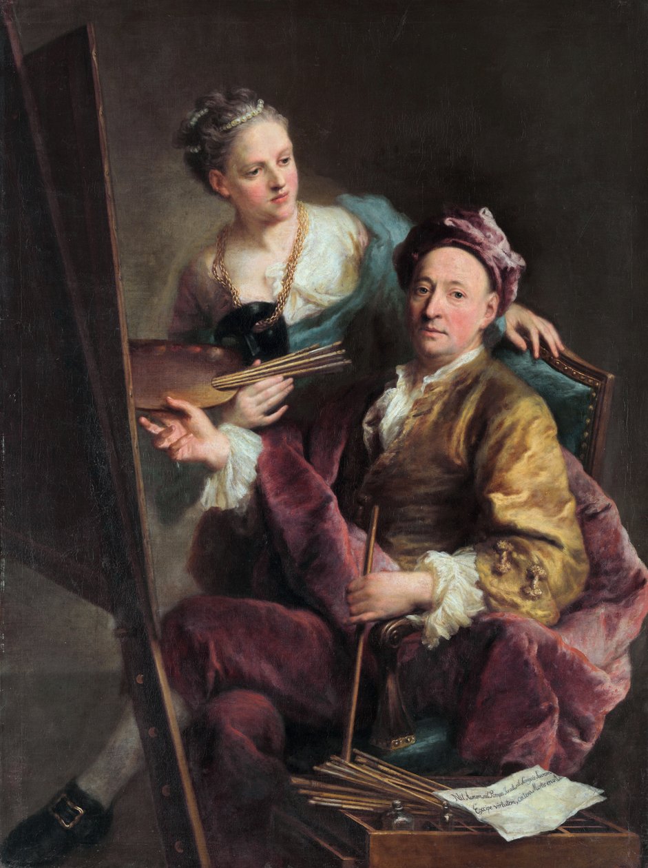 Allemand : Der Künstler mit seiner Tochter Antonia Autoportrait de l