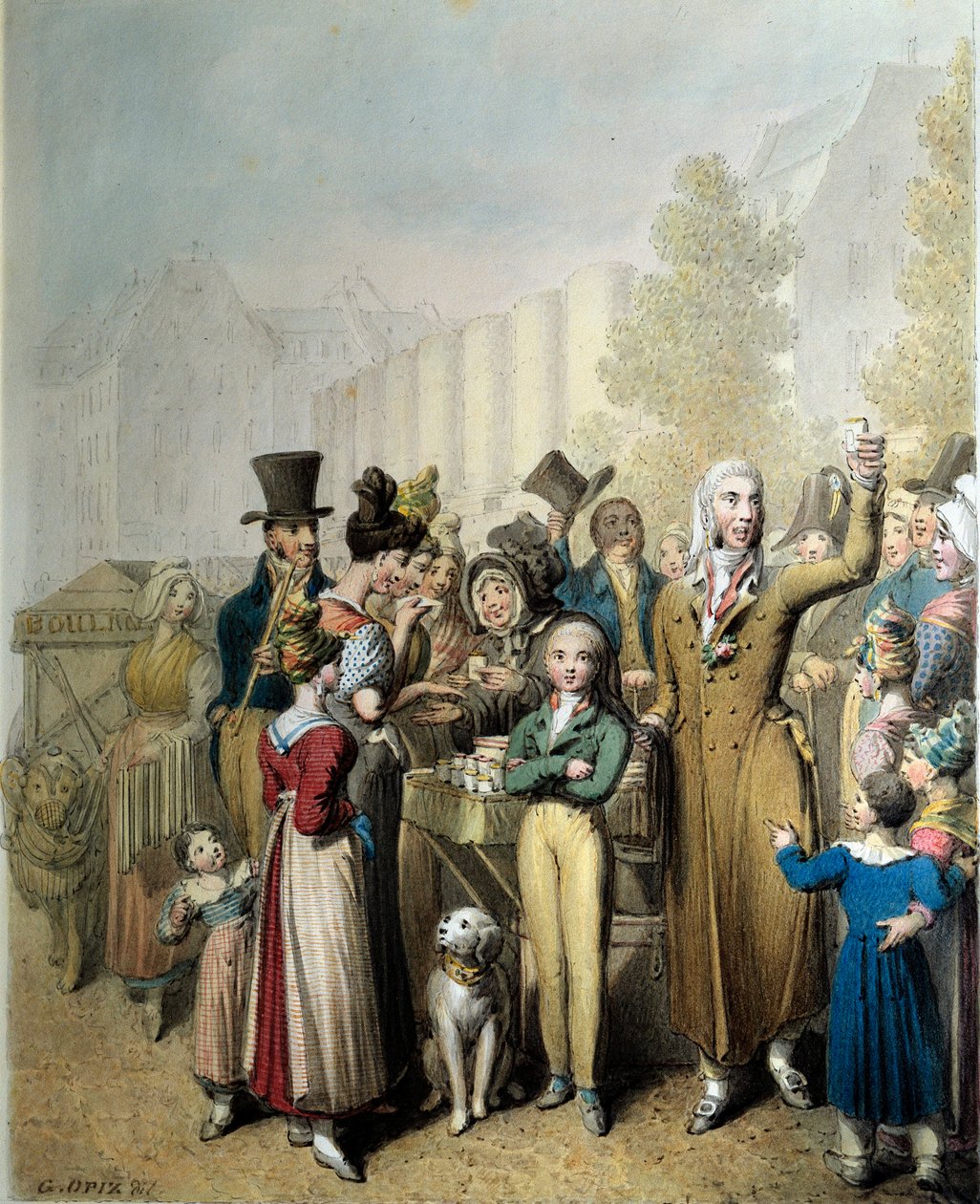 Boulevard de la Madeleine, le charlatan Lithographie de George Emanuel Opitz (1775-1841) 1831 Paris. Musée Carnavalet - Georg Emanuel Opitz