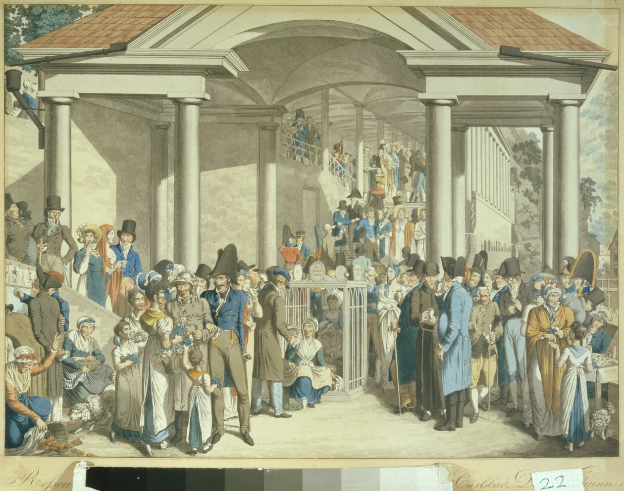 Communauté de santé à la fontaine de Karlsbad, 1810 - Georg Emanuel Opitz
