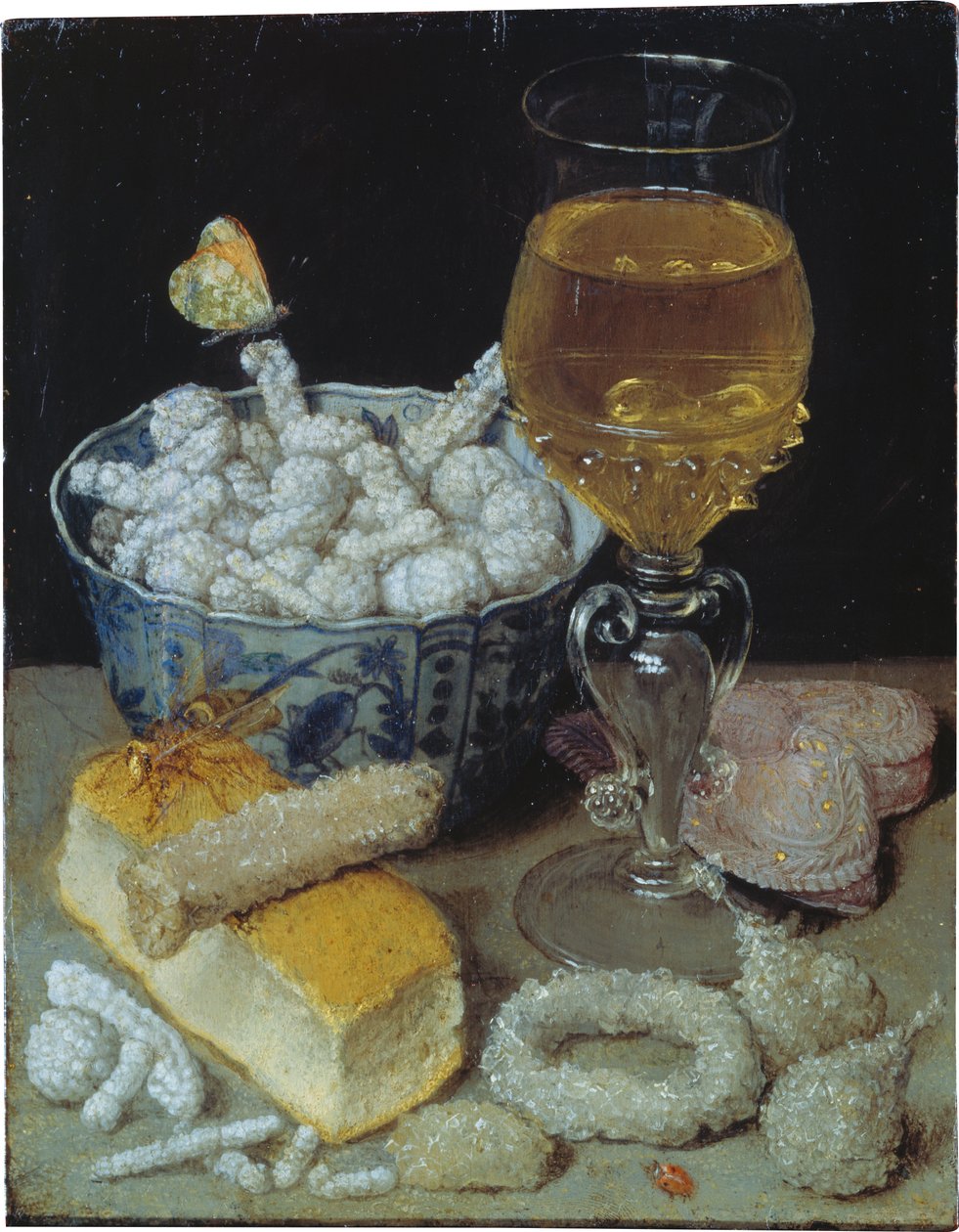 French : Nature morte avec pain et sucreries Still Life with Bread and Sweetmeats - Georg Flegel