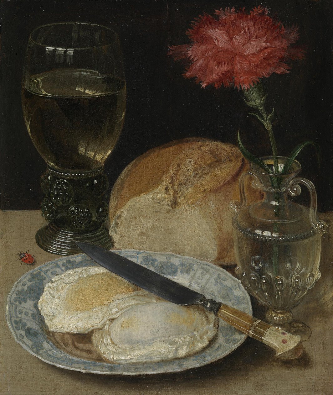 French : Nature morte aux œufs au plat Stil-life with fried eggs - Georg Flegel