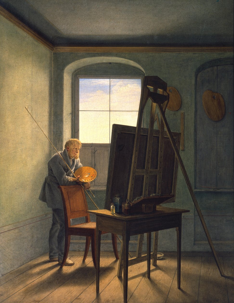 Caspar David Friedrich dans son atelier - Georg Friedrich Kersting