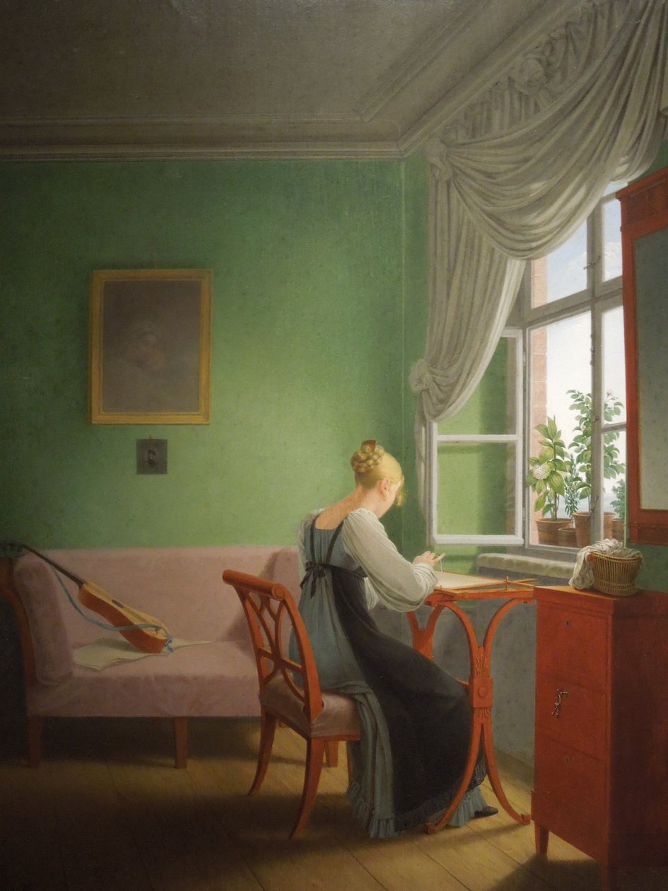 Polonais :  Hafciarka Femme brodeuse - Georg Friedrich Kersting