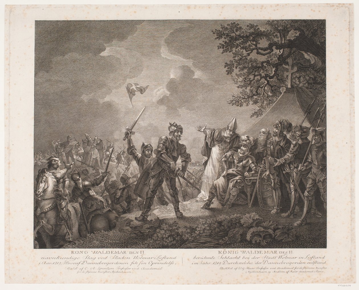 La célèbre bataille du roi Valdemar II à Wolmar en Lettonie, 1219 - Georg Haas