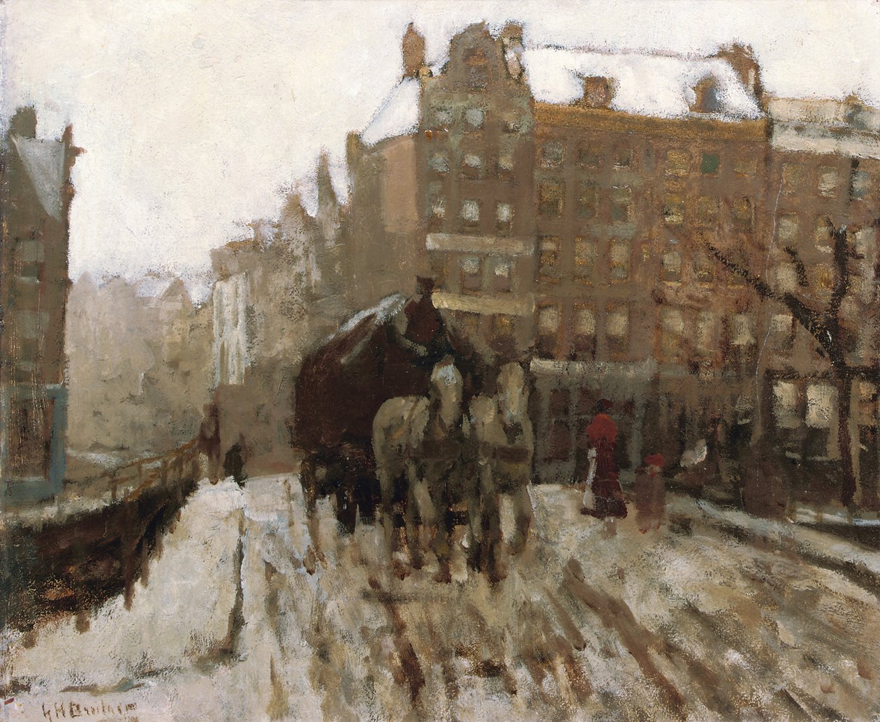 Pont sur le canal Singel près de la Paleisstraat, Amsterdam, vers 1895-1900 - Georg Hendrik Breitner