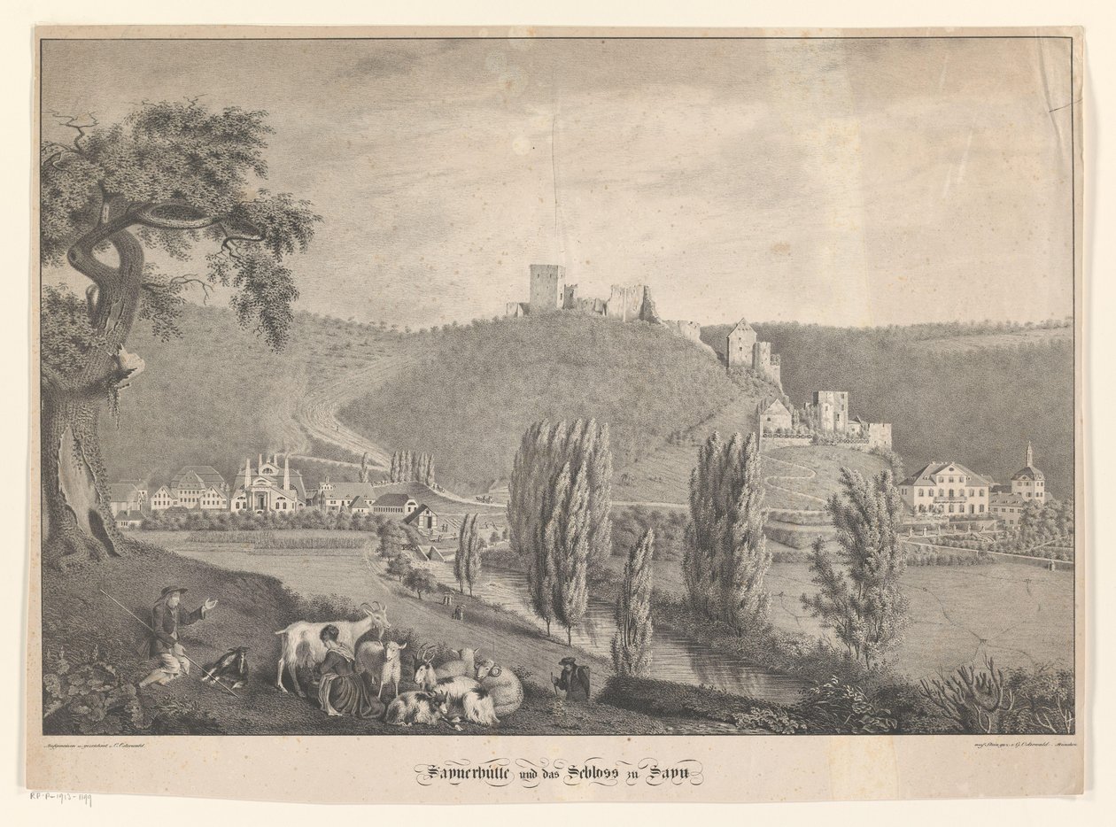 Sayner Hütte et le château de Sayn - Georg Osterwald