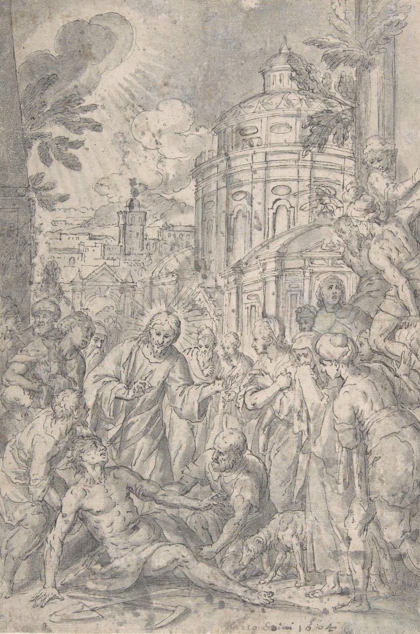 La Résurrection du jeune homme de Naïm - Georg Pecham
