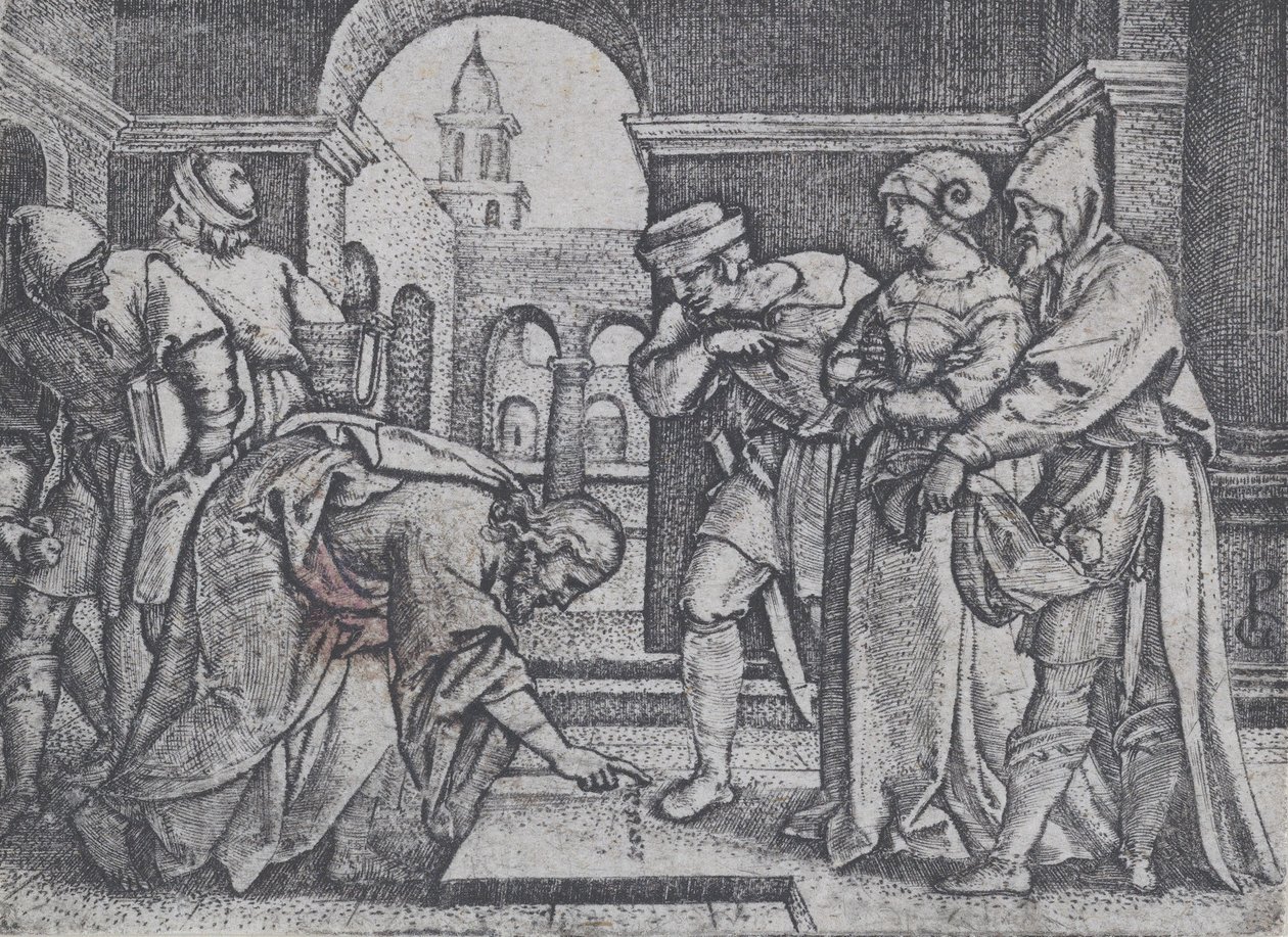 Le Christ et la femme adultère - Georg Pencz