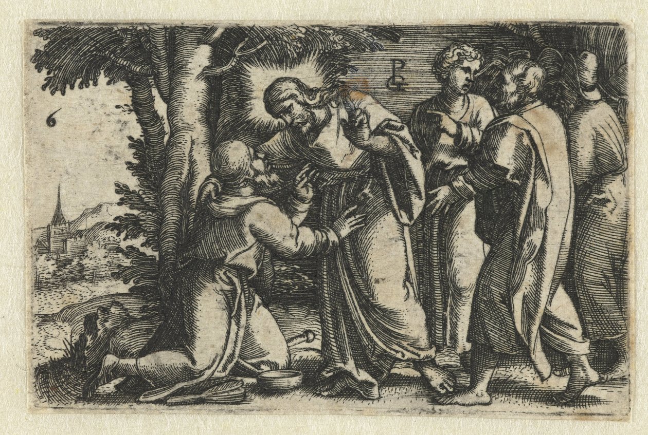 Le Christ guérit un lépreux (Vie du Christ, série) - Georg Pencz