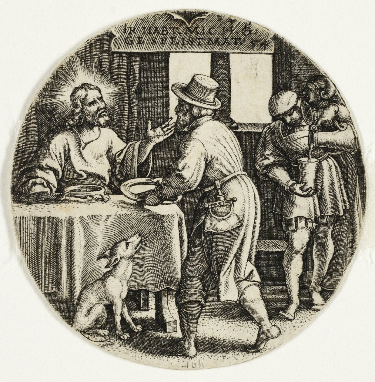 Nourrir les affamés, des Sept Actes de Miséricorde - Georg Pencz