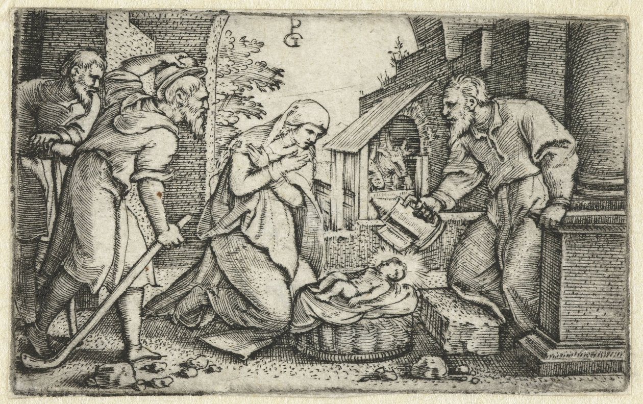 Naissance du Christ et adoration des bergers - Georg Pencz