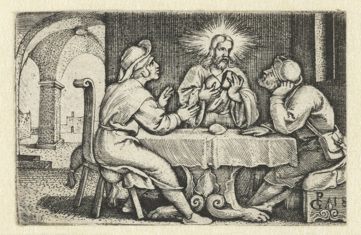 Repas à Emmaüs - Georg Pencz