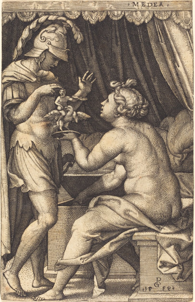 Médée rendant les Pénates à Jason - Georg Pencz