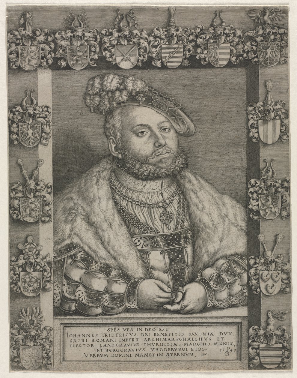Portrait de Jean-Frédéric Ier « le Magnanime », électeur de Saxe - Georg Pencz