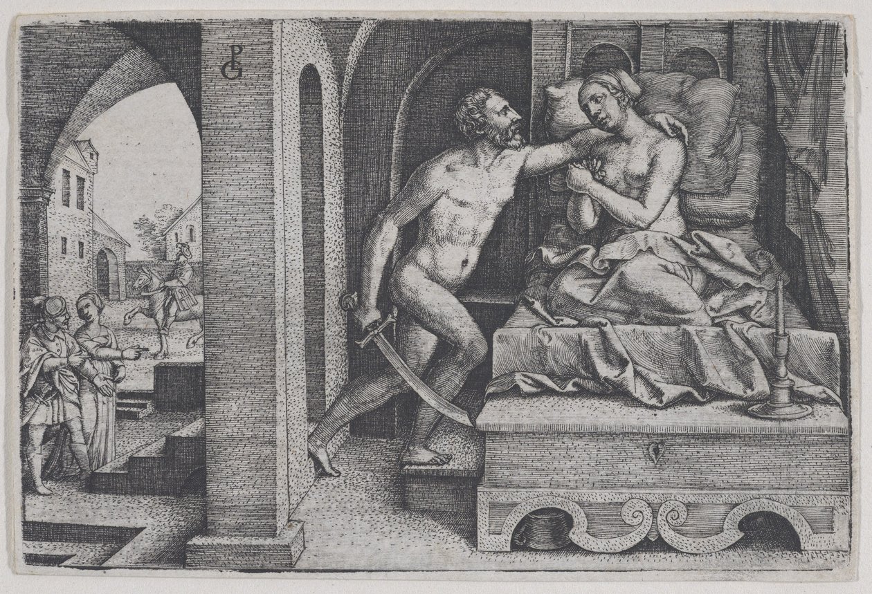 Tarquinius viole Lucrèce, des Scènes de l