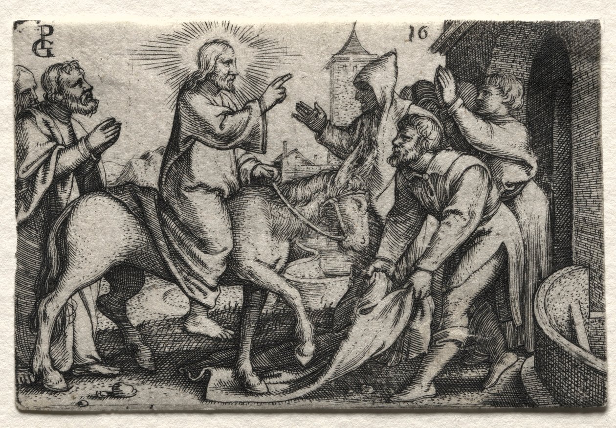 La Vie de Jésus-Christ : Christ entrant à Jérusalem, vers 1534-35 - Georg Pencz
