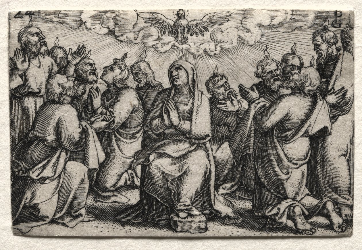 La vie de Jésus-Christ : La descente du Saint-Esprit - Georg Pencz
