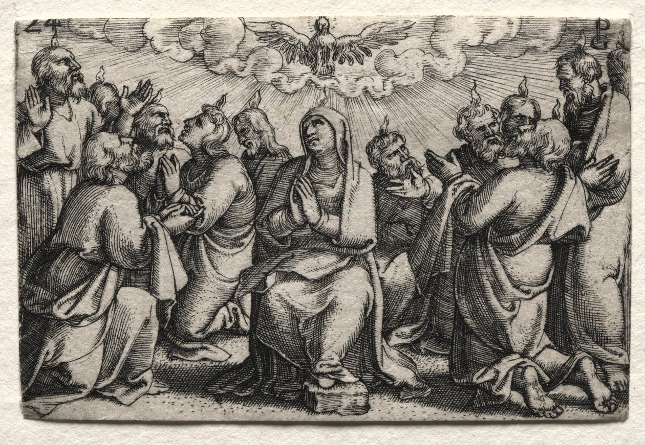La Vie de Jésus-Christ : La Descente du Saint-Esprit, vers 1534-35 - Georg Pencz