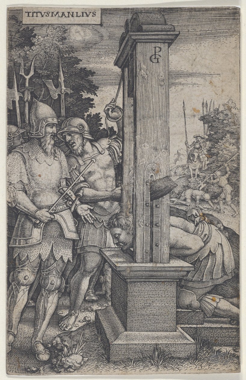 Titus Manlius, des Héros romains, 1535 - Georg Pencz