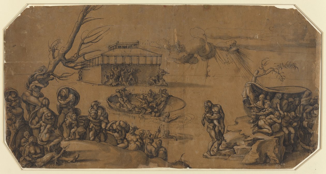 Le Déluge - Georg Pencz after Michelangelo
