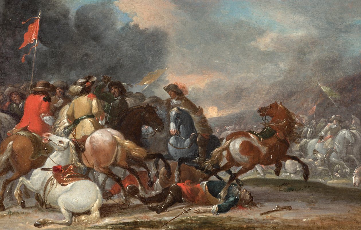 Bataille de cavaliers - Georg Philipp Rugendas