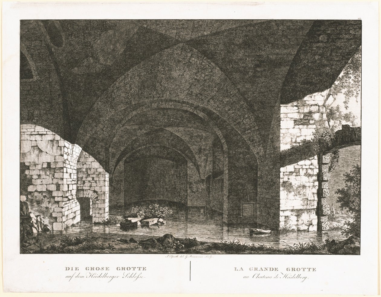 La Grande Grotte au château de Heidelberg - Georg Primavesi, after Peter Speeth