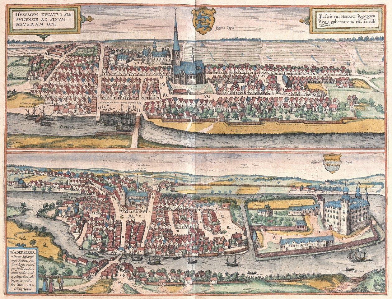 Husum, Allemagne, illustration de Civitates Orbis Terrarum - Georg Braun und Franz Hogenberg