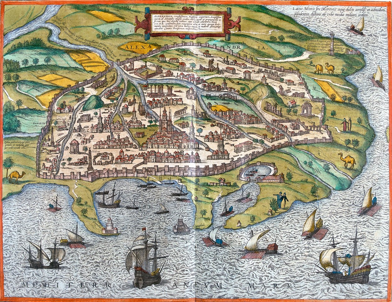 Alexandrie, Égypte - Georg and Hogenberg Franz (1535 90) Braun
