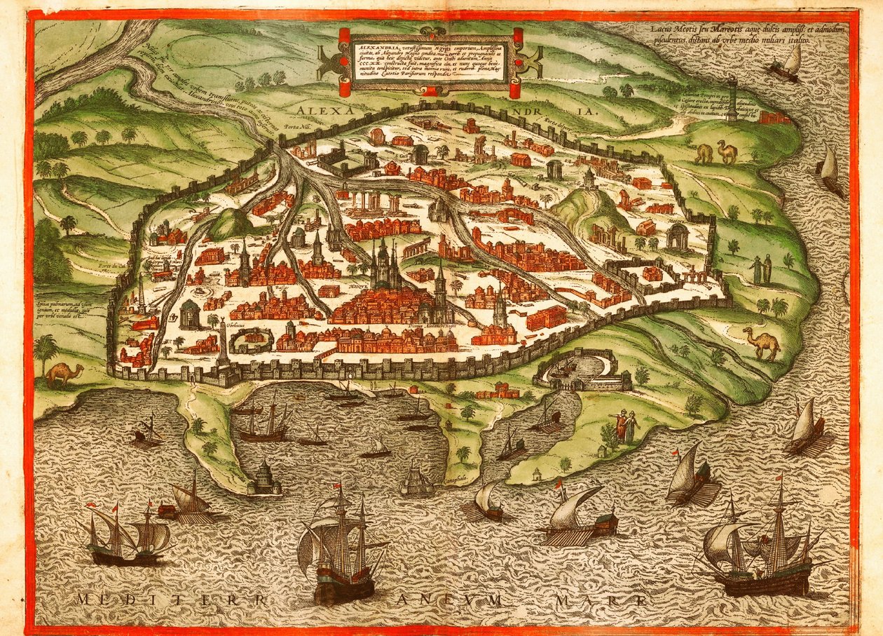 Alexandrie, Égypte - Georg and Hogenberg Franz (1535 90) Braun