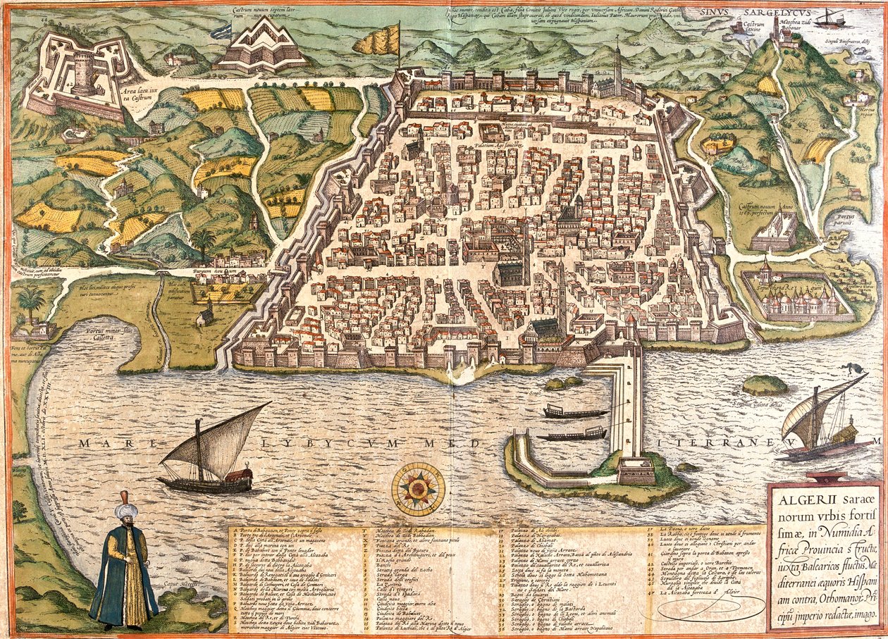 Algiers, Algérie - Georg and Hogenberg Franz (1535 90) Braun