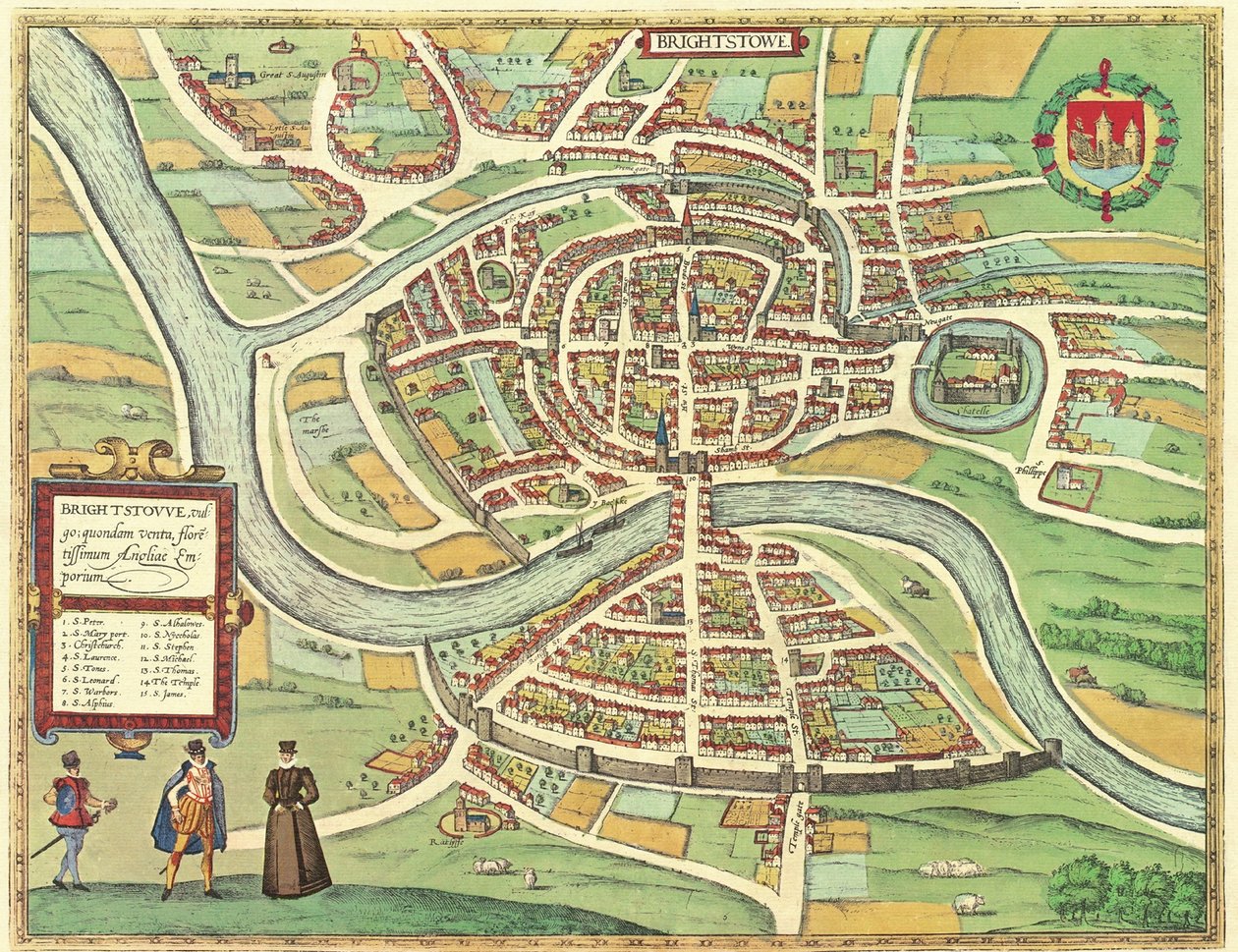 Bristol, Angleterre - Georg and Hogenberg Franz (1535-90) Braun