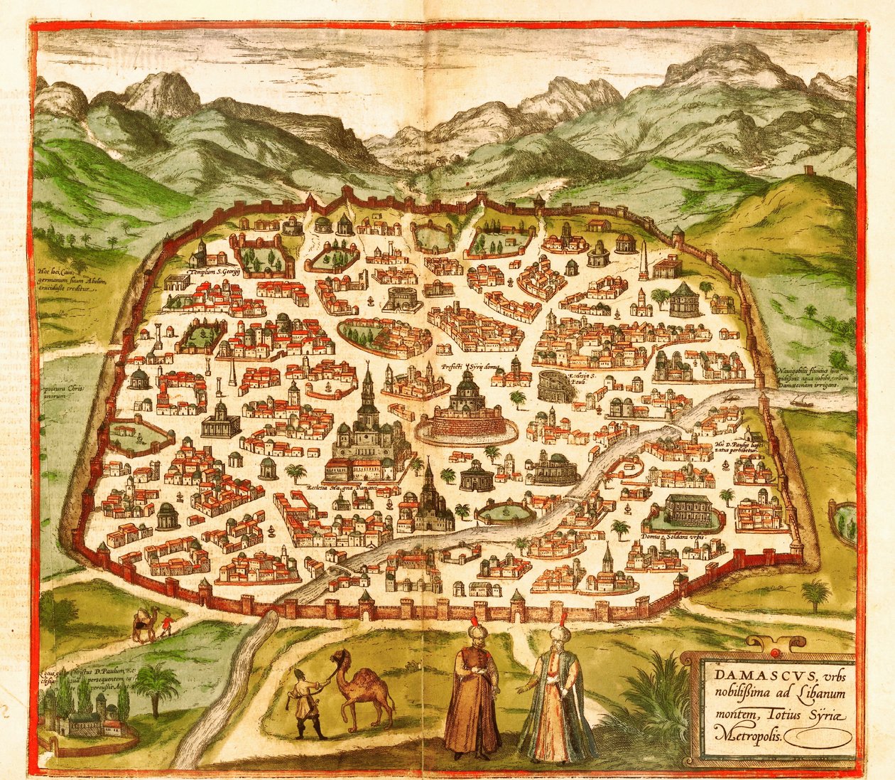 Damas, Syrie - Georg and Hogenberg Franz (1535 90) Braun