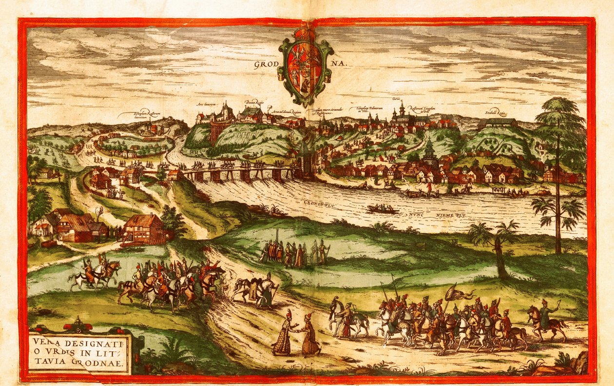 Grodno, Pologne - Georg and Hogenberg Franz (1535 90) Braun