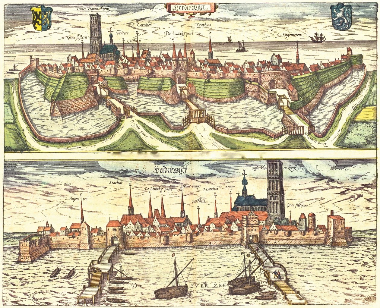 Harderwijk, Pays-Bas, Hollande - Georg and Hogenberg Franz (1535 90) Braun