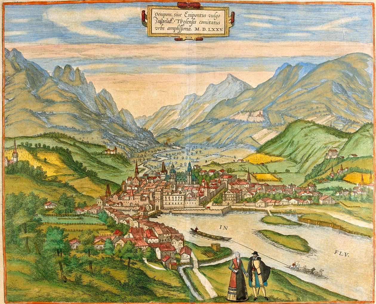 Innsbruck, Autriche - Georg and Hogenberg Franz (1535-90) Braun