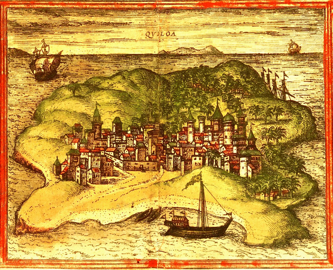 Kilwa, Tanzanie - Georg and Hogenberg Franz (1535 90) Braun