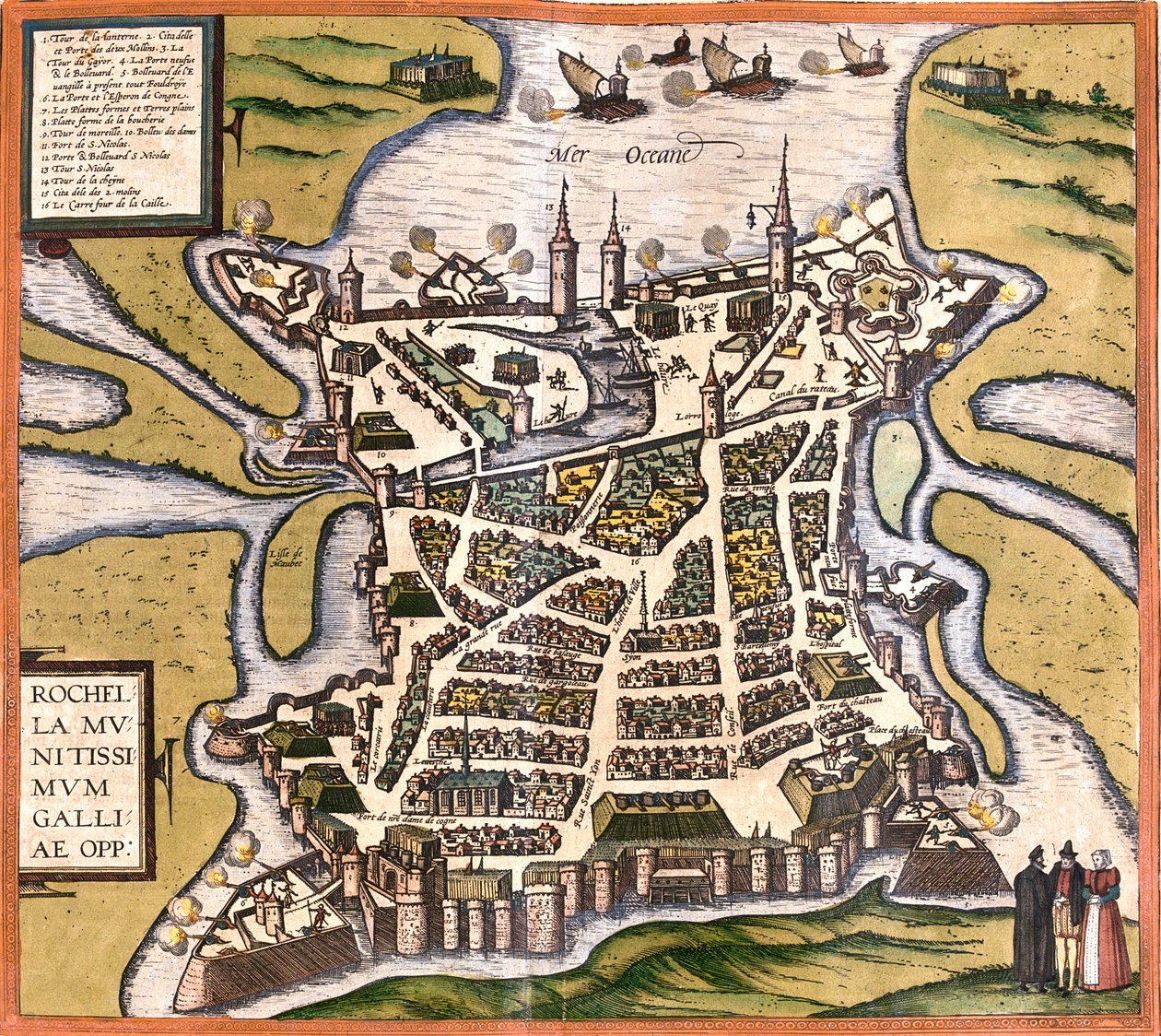 La Rochelle, France - Georg and Hogenberg Franz (1535-90) Braun