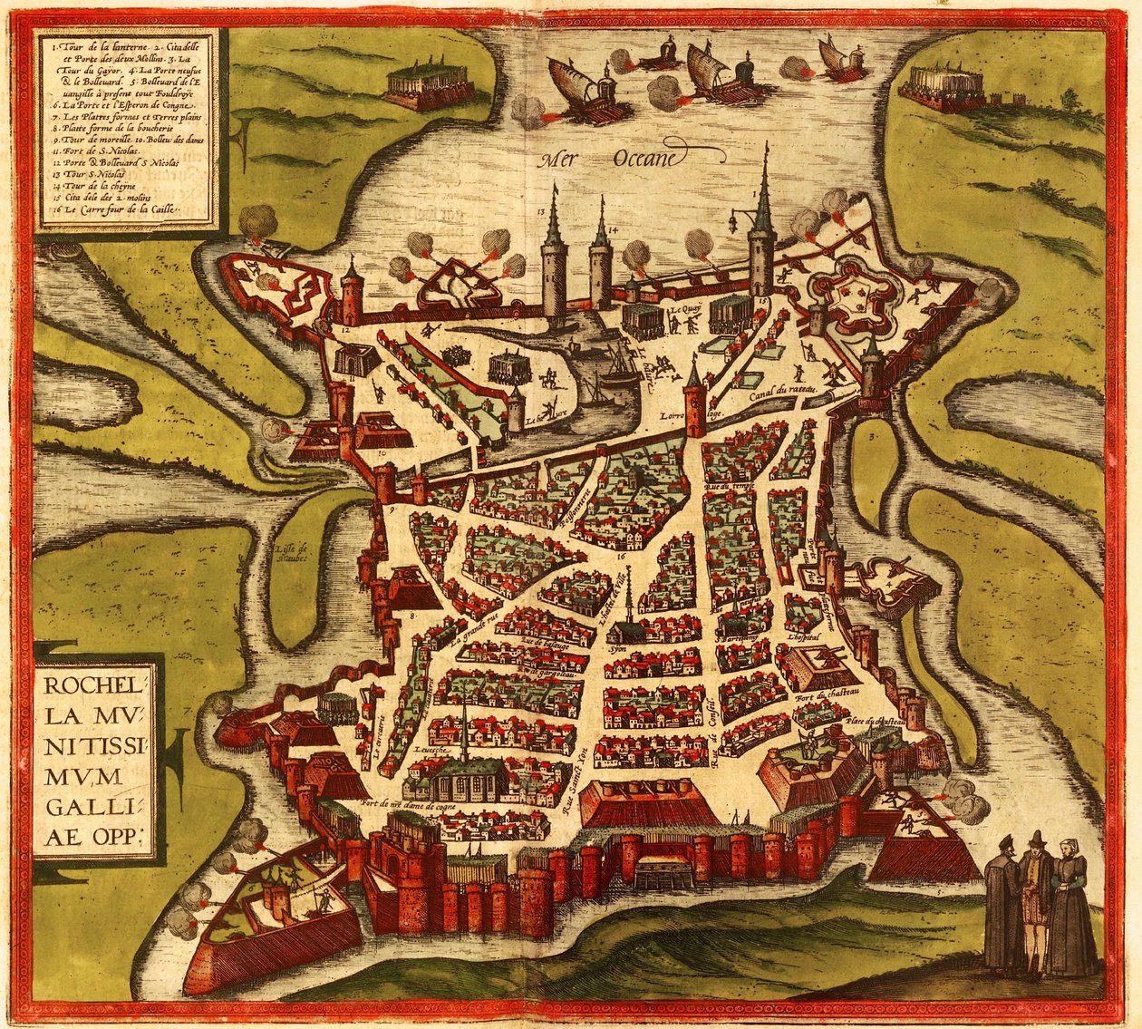 La Rochelle, France - Georg and Hogenberg Franz (1535 90) Braun