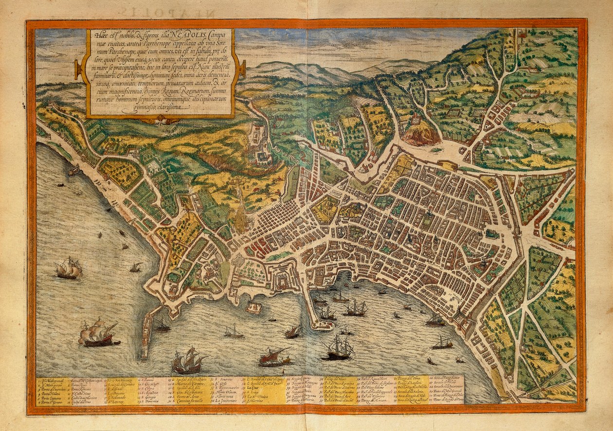 Carte de Civitates Orbis Terrarum par Georg Braun - Georg Braun and Hogenberg Franz