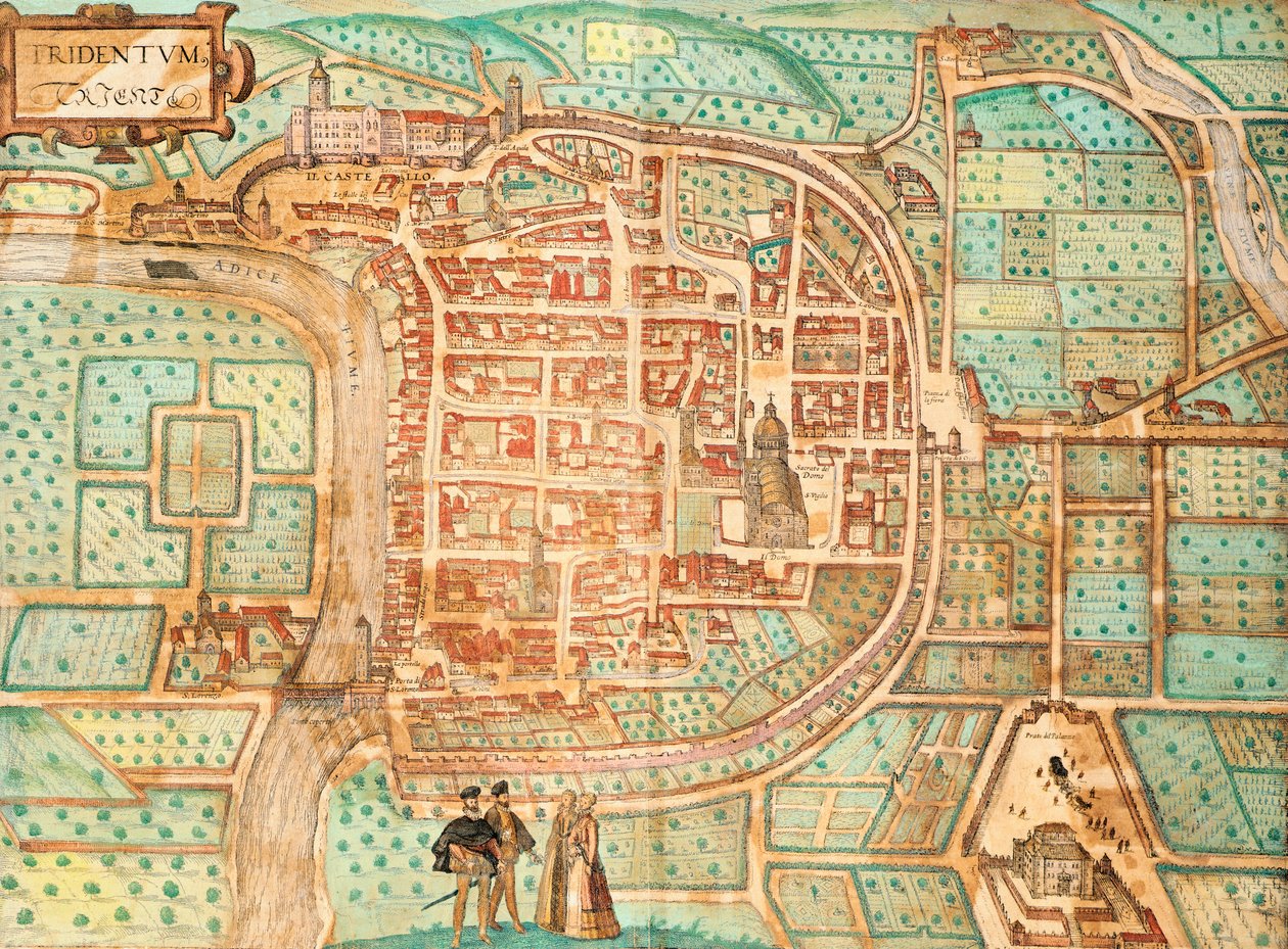 Carte de Tridentum, aujourd