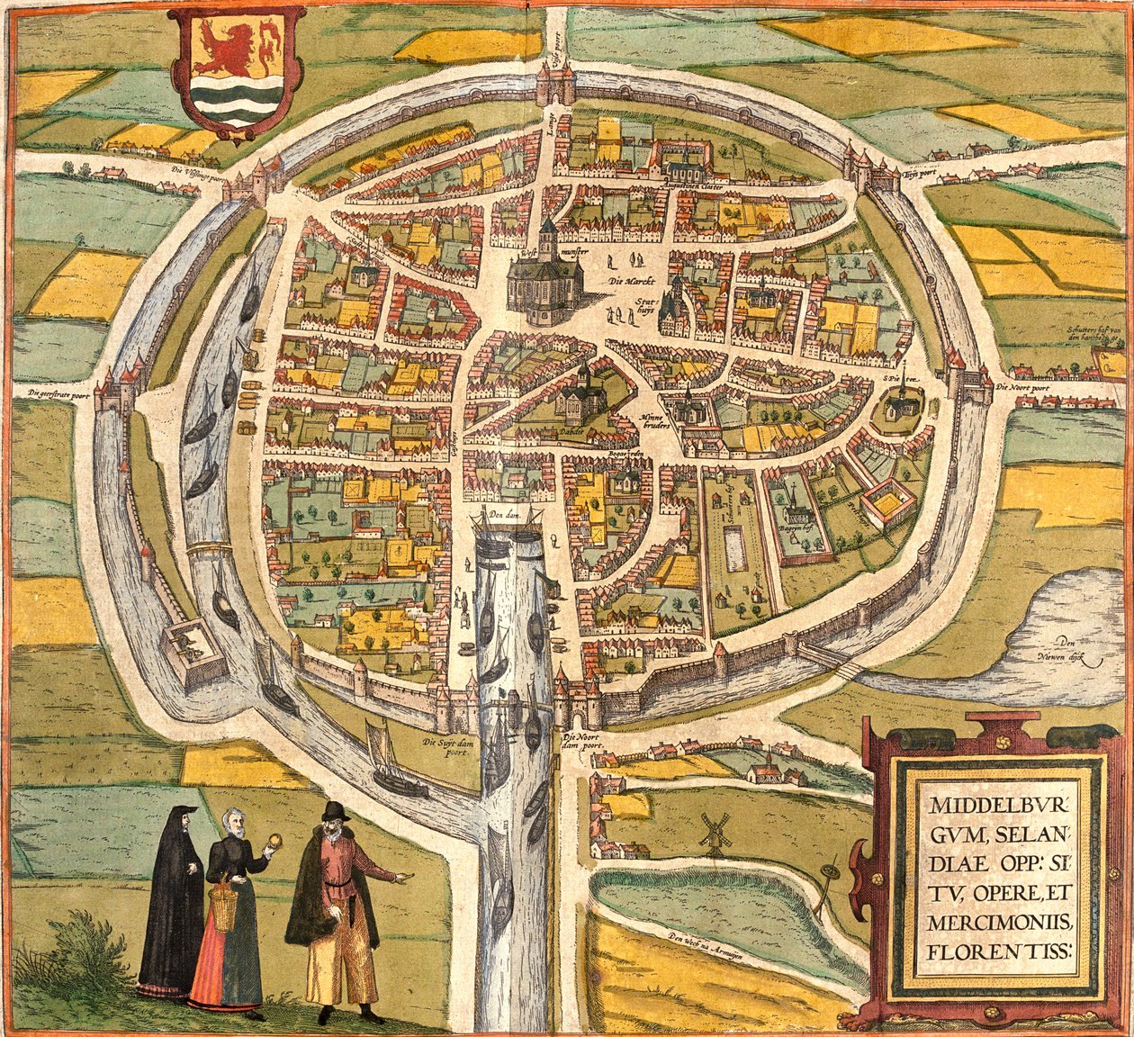 Middelburg, Pays-Bas - Georg and Hogenberg Franz (1535 90) Braun