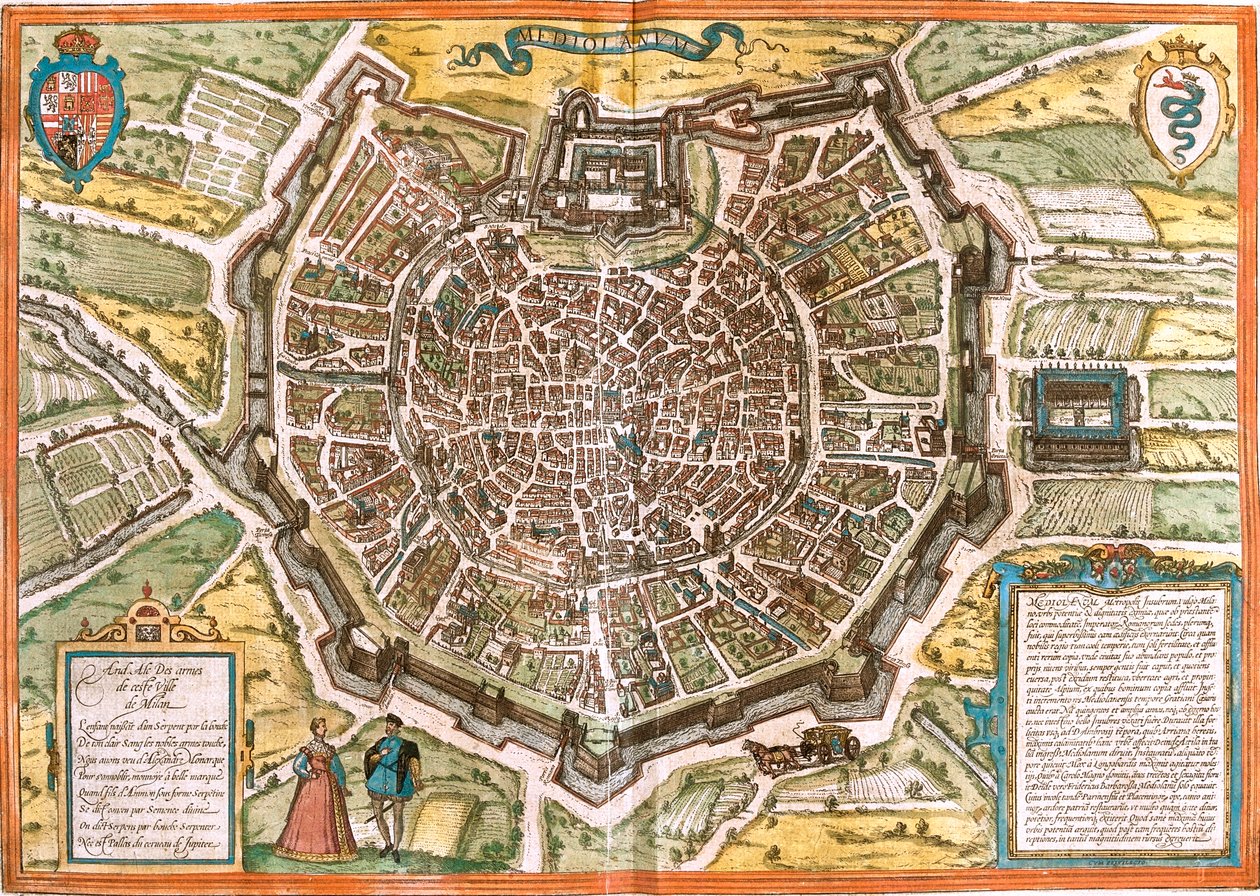 Milan, Italie - Georg and Hogenberg Franz (1535 90) Braun
