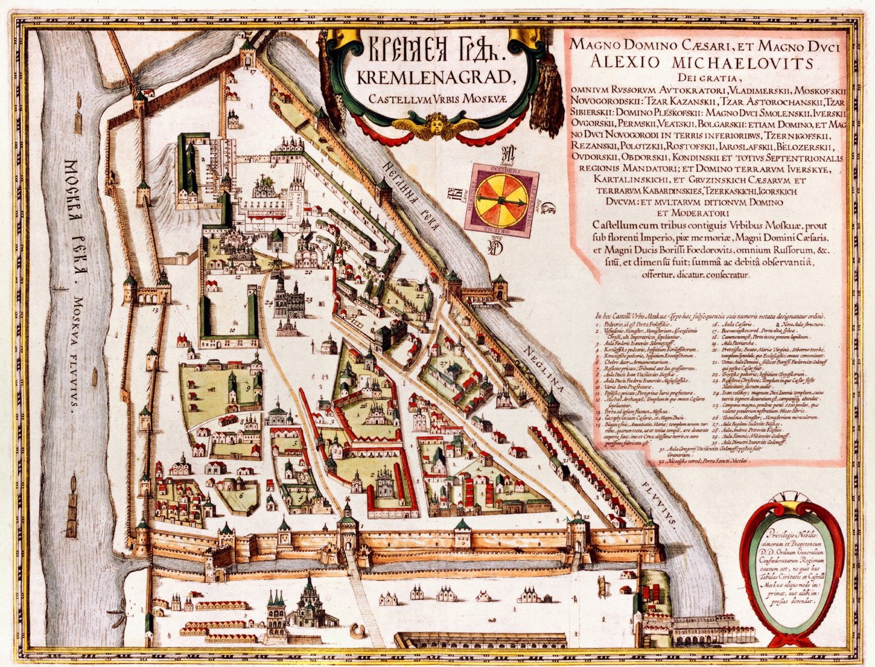 Moscou, Moskva, Russie - Georg and Hogenberg Franz (1535 90) Braun